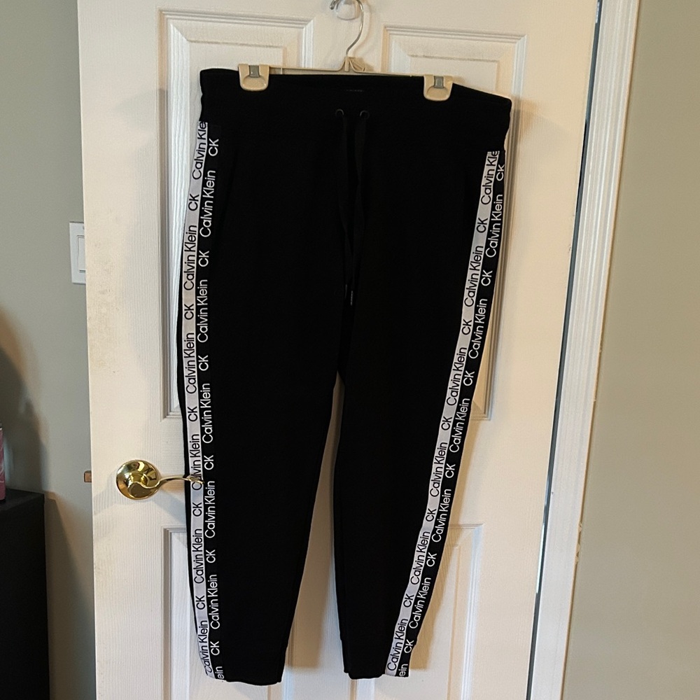 Calvin Klein Black logo track pants